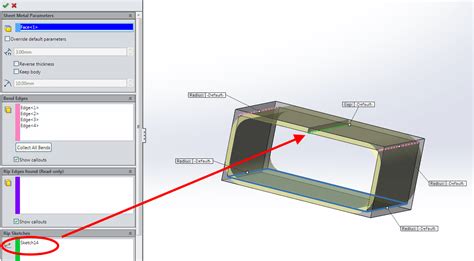 how to convert to sheet metal in solidworks|rip sketches.